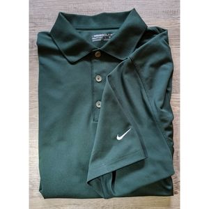 Nike Golf Fit Dri Collar Shirt Large Green